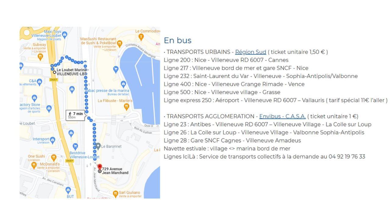 Appartamento Venus - Climatisé - Marina Baie des Anges Villeneuve-Loubet Esterno foto
